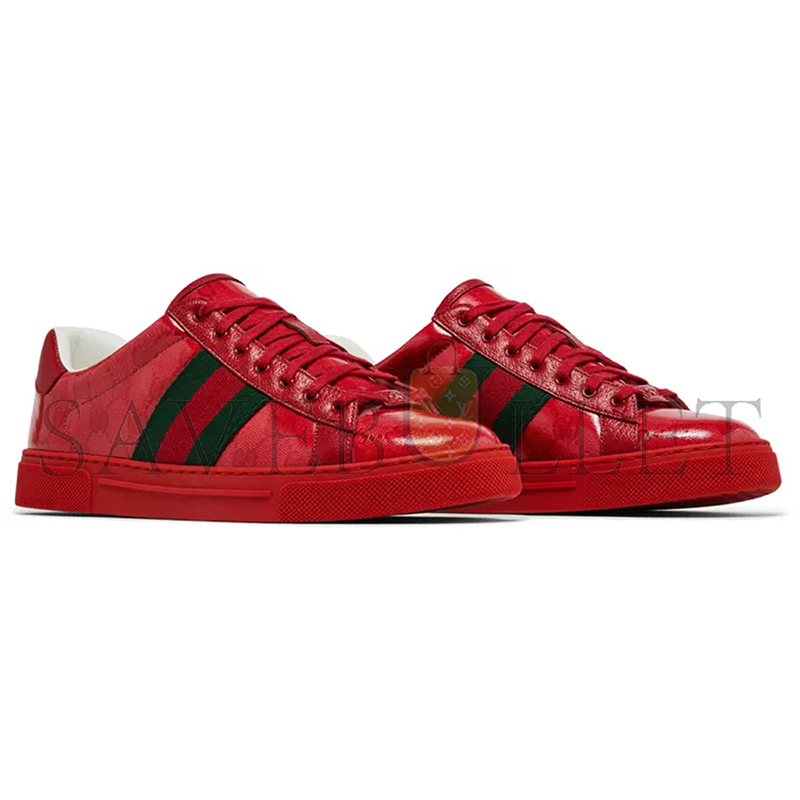 GUCCI ACE GG CRYSTAL CANVAS RED 760775 FACRF 6943